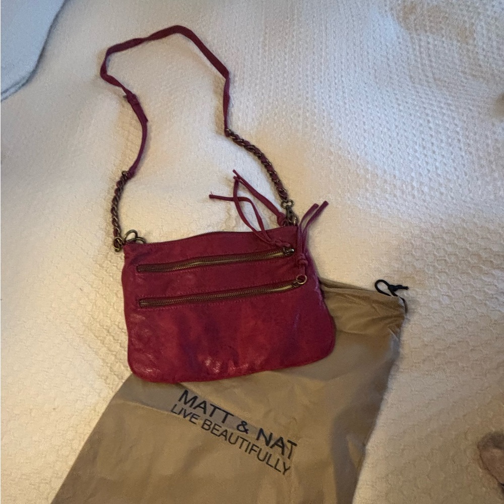 Matt & Nat Burgundy Crossbody Bag